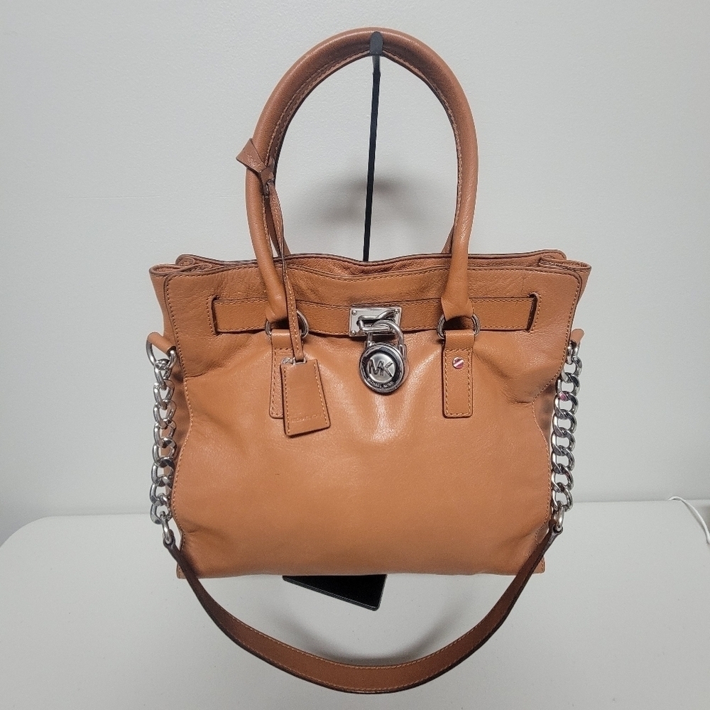 Michael Kors Hamilton Large Leather Tote Bag Shoulder Bag.